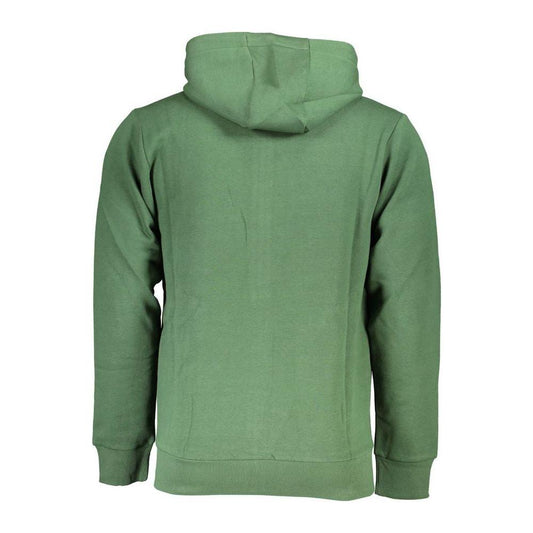 U.S. Grand Polo Chic Green Hooded Sweatshirt with Elegant Embroidery U.S. Grand Polo