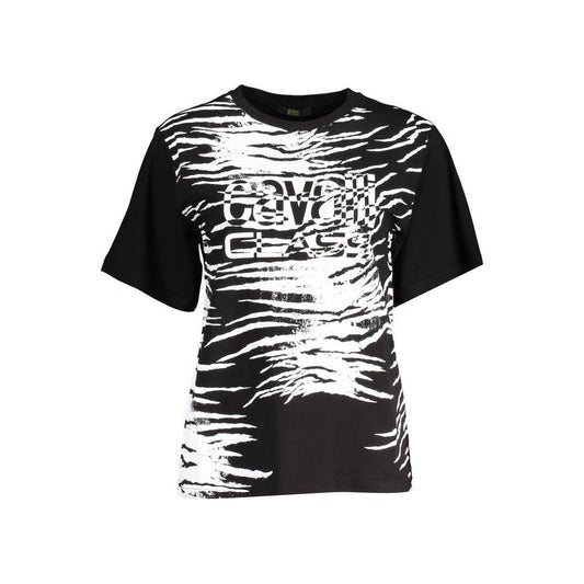 Cavalli Class Black Cotton Women T-Shirt Cavalli Class