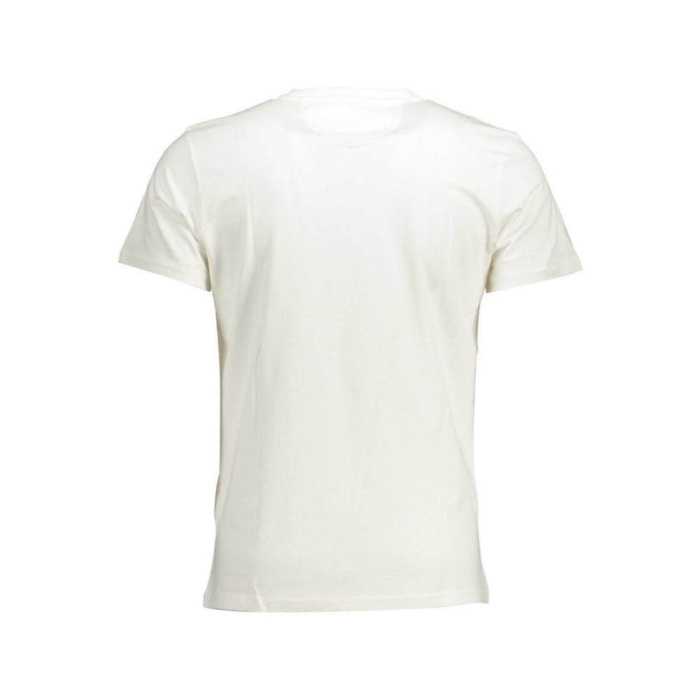 La Martina Elegant White Cotton Crew Neck Tee La Martina