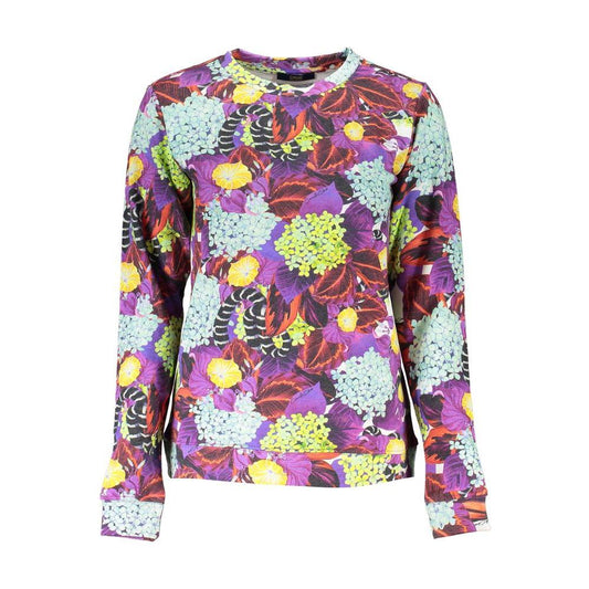 Cavalli Class Elegant Purple Crew Neck Sweater Cavalli Class