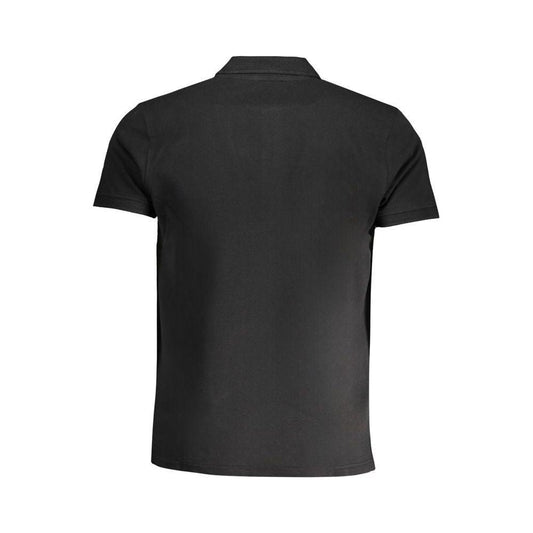 Cavalli Class Black Cotton Polo Shirt Cavalli Class