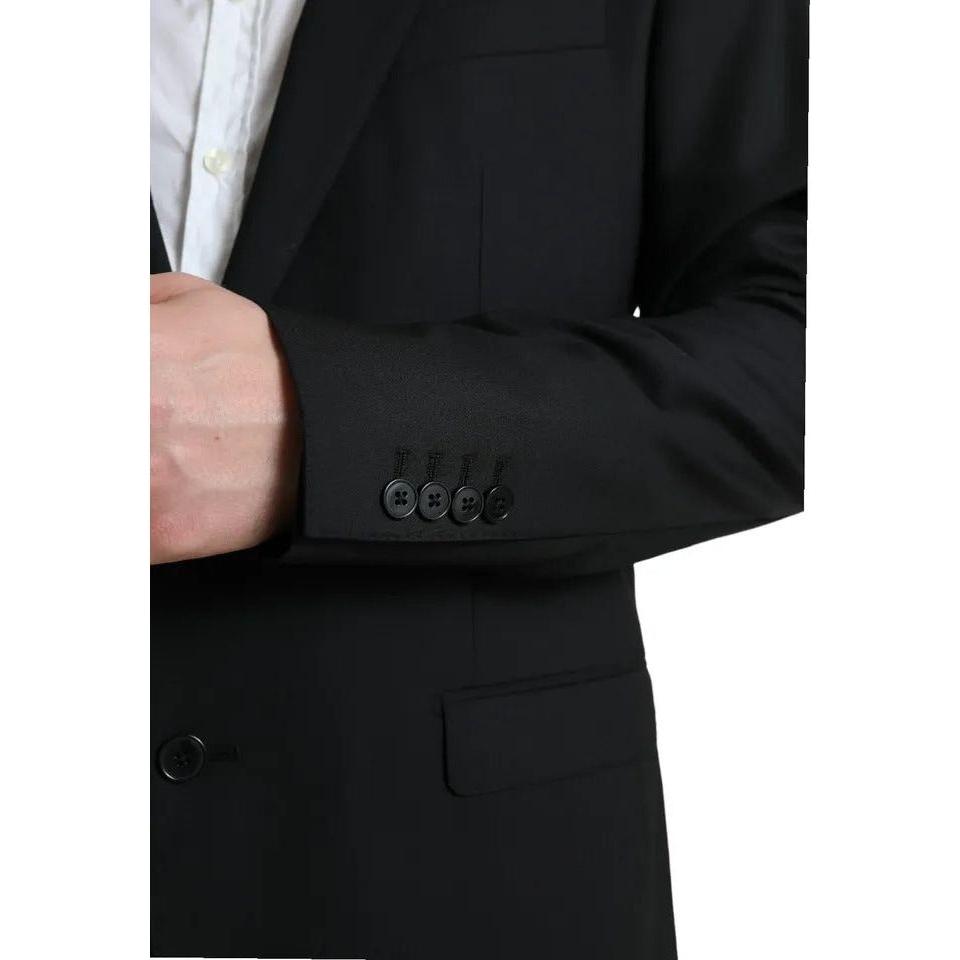 Dolce & Gabbana Black Wool MARTINI Stretch Jacket Blazer Dolce & Gabbana