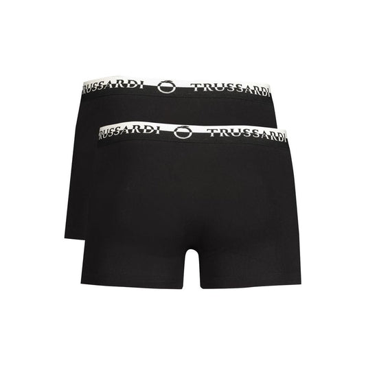 Trussardi Black Cotton Underwear Trussardi