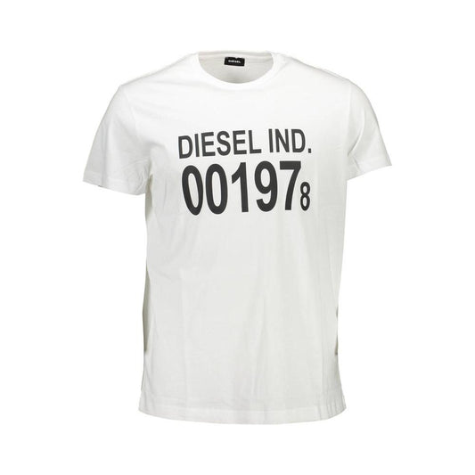 Diesel White Cotton Men T-Shirt Diesel