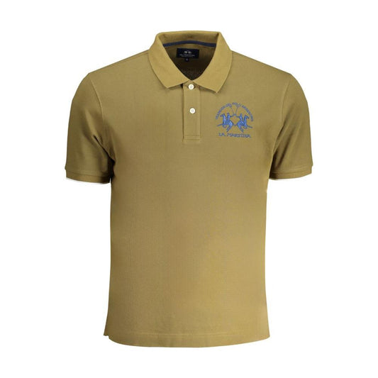 La Martina Green Cotton Polo Shirt La Martina