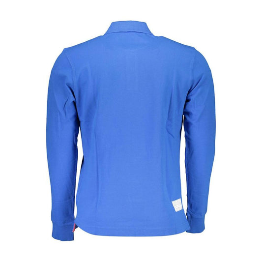 La Martina Blue Cotton Men Polo Shirt La Martina