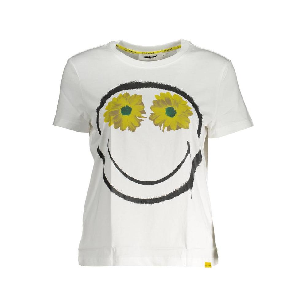 Desigual White Cotton Women Top Desigual