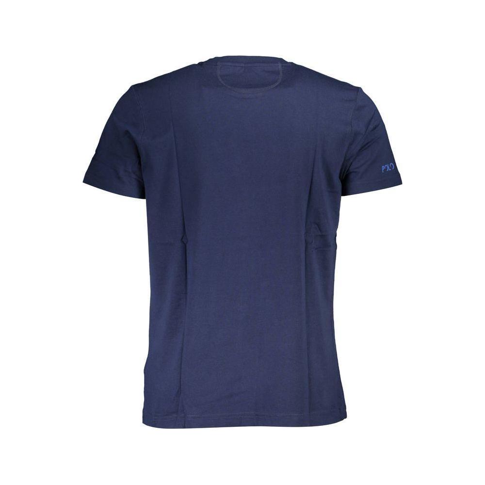 La Martina Blue Cotton Men T-Shirt La Martina