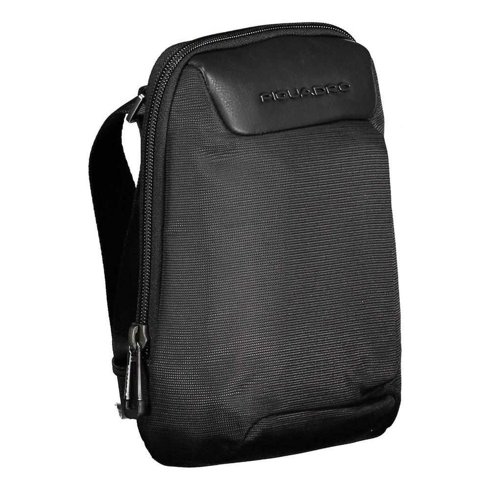 Piquadro Black Recycled Men Shoulder Bag Piquadro