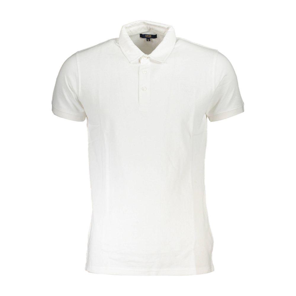 Cavalli Class White Cotton Polo Shirt Cavalli Class