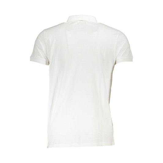 Cavalli Class White Cotton Polo Shirt Cavalli Class