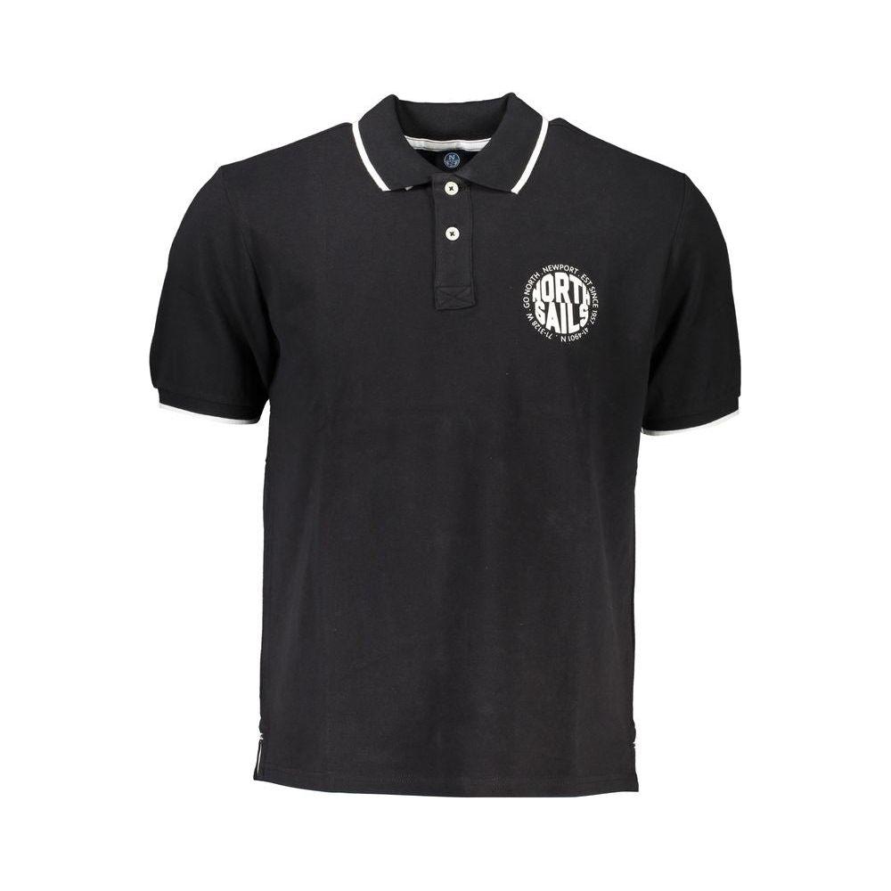 North Sails Black Cotton Polo Shirt North Sails