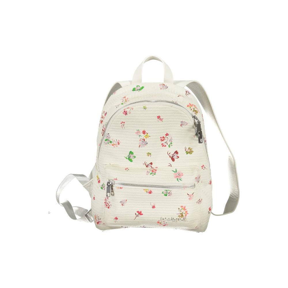 Desigual White Polyethylene Backpack Desigual