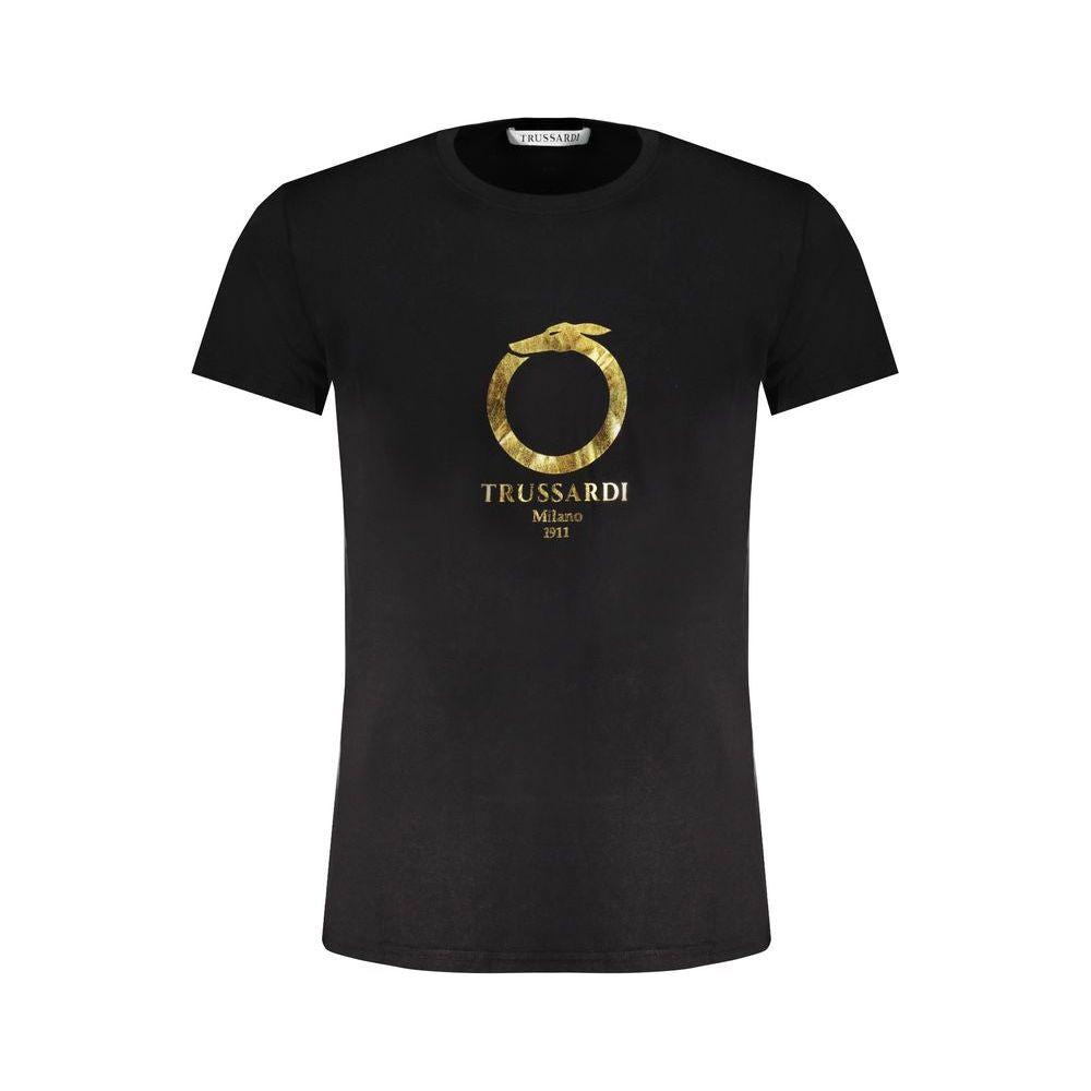 Trussardi Black Cotton T-Shirt Trussardi