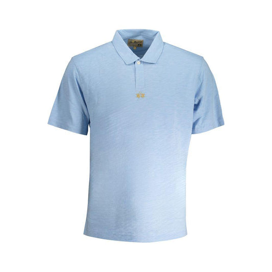 La Martina Light Blue Cotton Polo Shirt La Martina