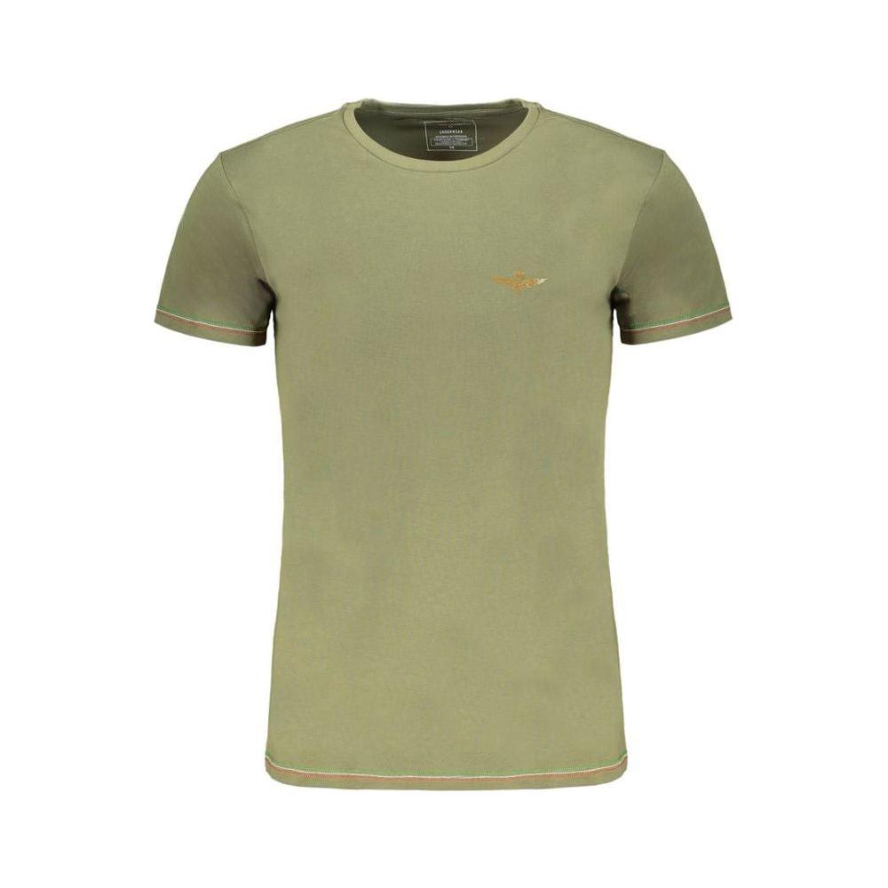 Aeronautica Militare Green Cotton T-Shirt Aeronautica Militare