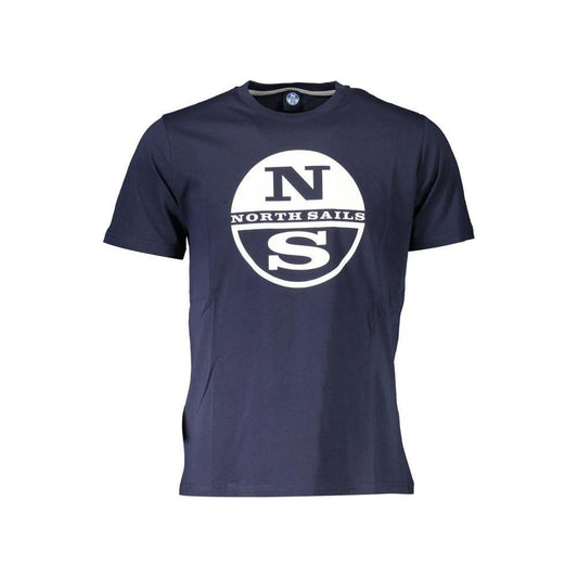 North Sails Blue Cotton Men T-Shirt North Sails