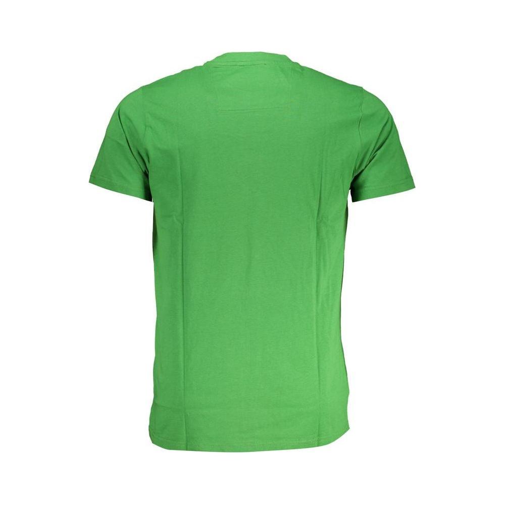 Cavalli Class Green Cotton T-Shirt Cavalli Class