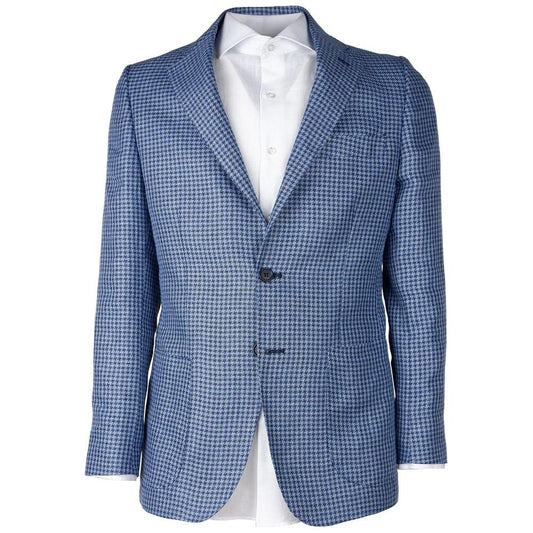 Made in Italy Blue Wool Vergine Blazer Made in Italy