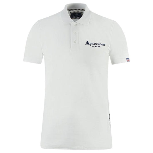 Aquascutum Elegant White Cotton Polo Shirt Aquascutum