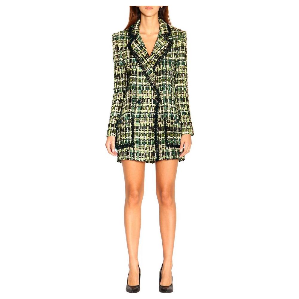 Elisabetta Franchi Elegant Forest Green Buttoned Jacket Elisabetta Franchi