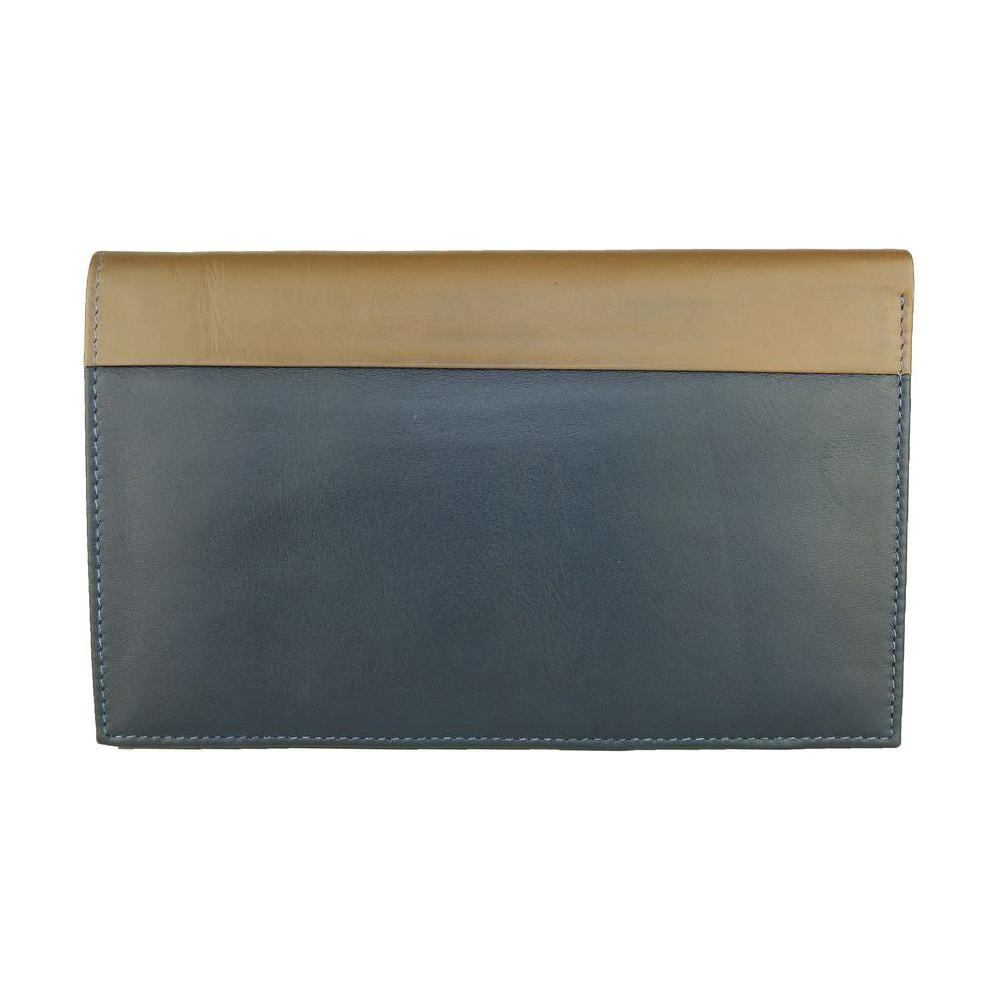 Cavalli Class Blue Leather Men Wallet MAN WALLETS Cavalli Class