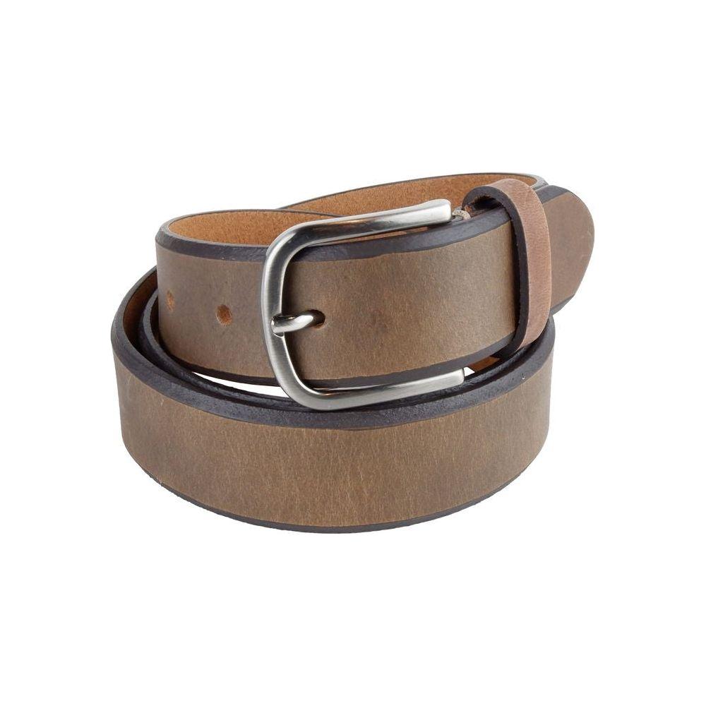 La Martina Elegant Unisex Dark Brown Leather Belt La Martina