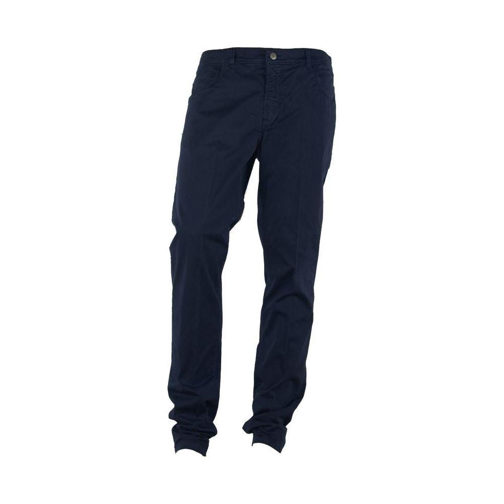 Made in Italy Sophisticated Summer Cotton-Blend Trousers Made in Italy