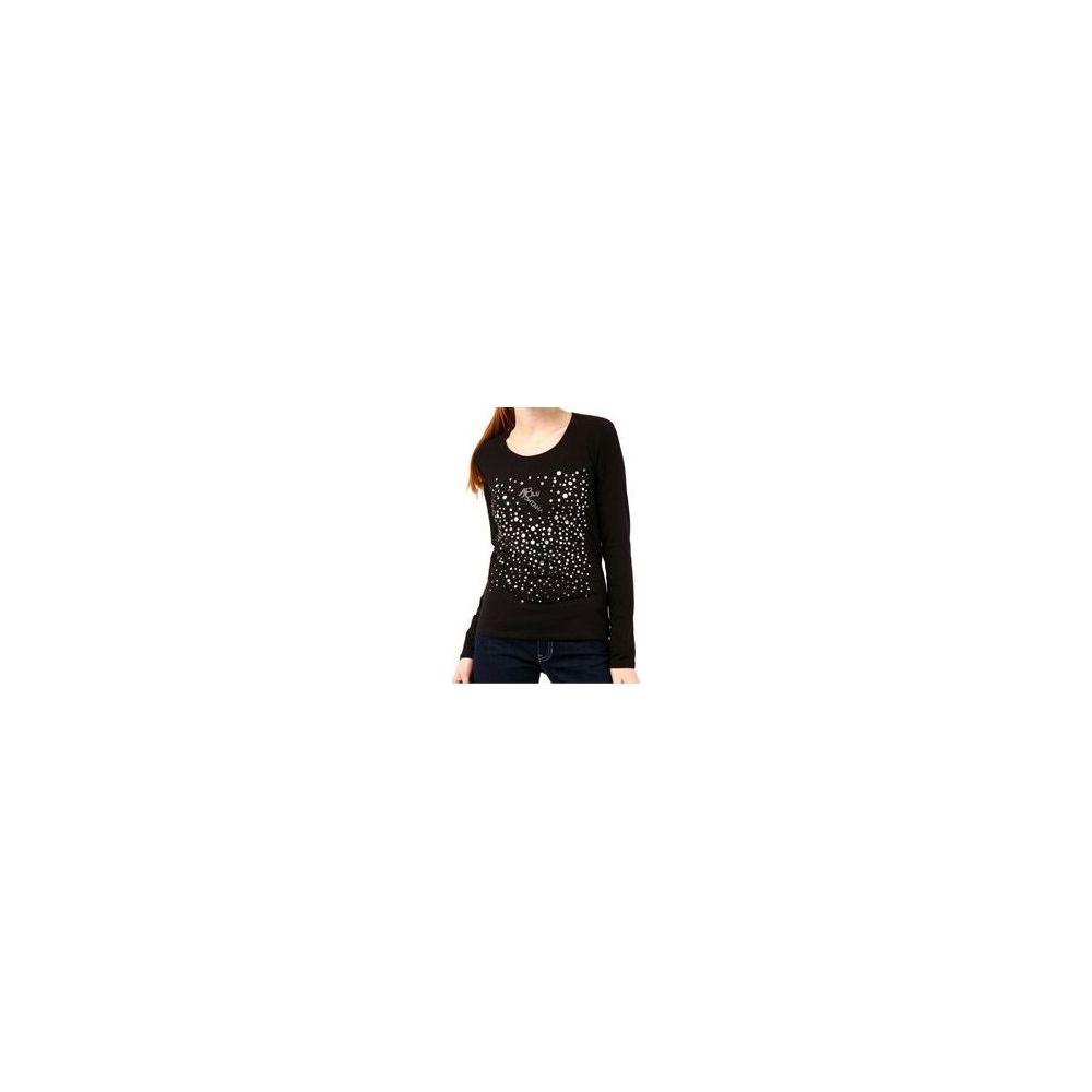 Montana Blu Black Cotton Women Top Montana Blu