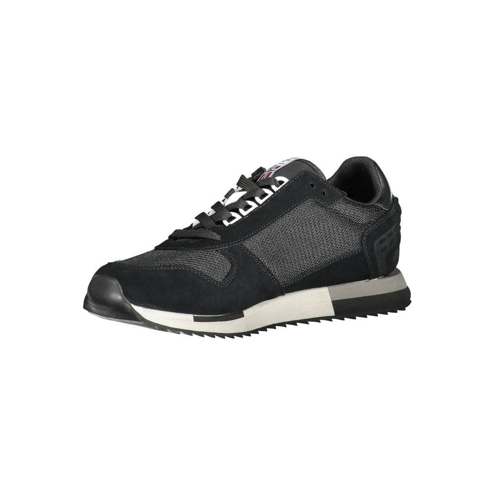 Napapijri Black Leather Men Sneaker Napapijri