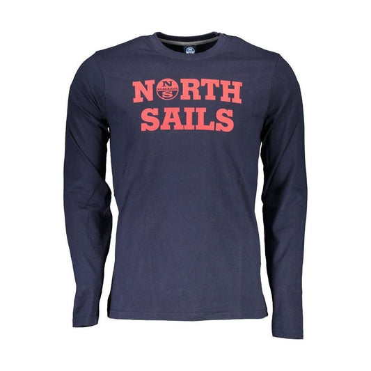 North Sails Blue Cotton Men T-Shirt North Sails