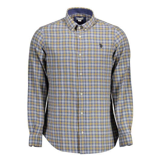 U.S. POLO ASSN. Blue Cotton Men Shirt U.S. POLO ASSN.