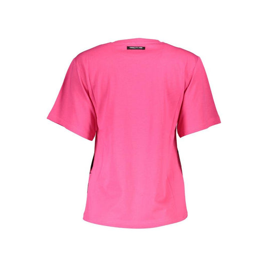 Cavalli Class Pink Cotton Women T-Shirt Cavalli Class