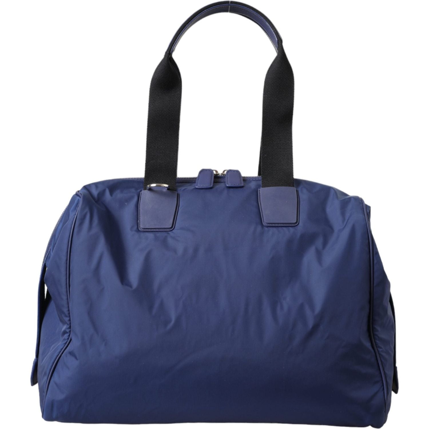 Front view with bag zipped and handles upright.