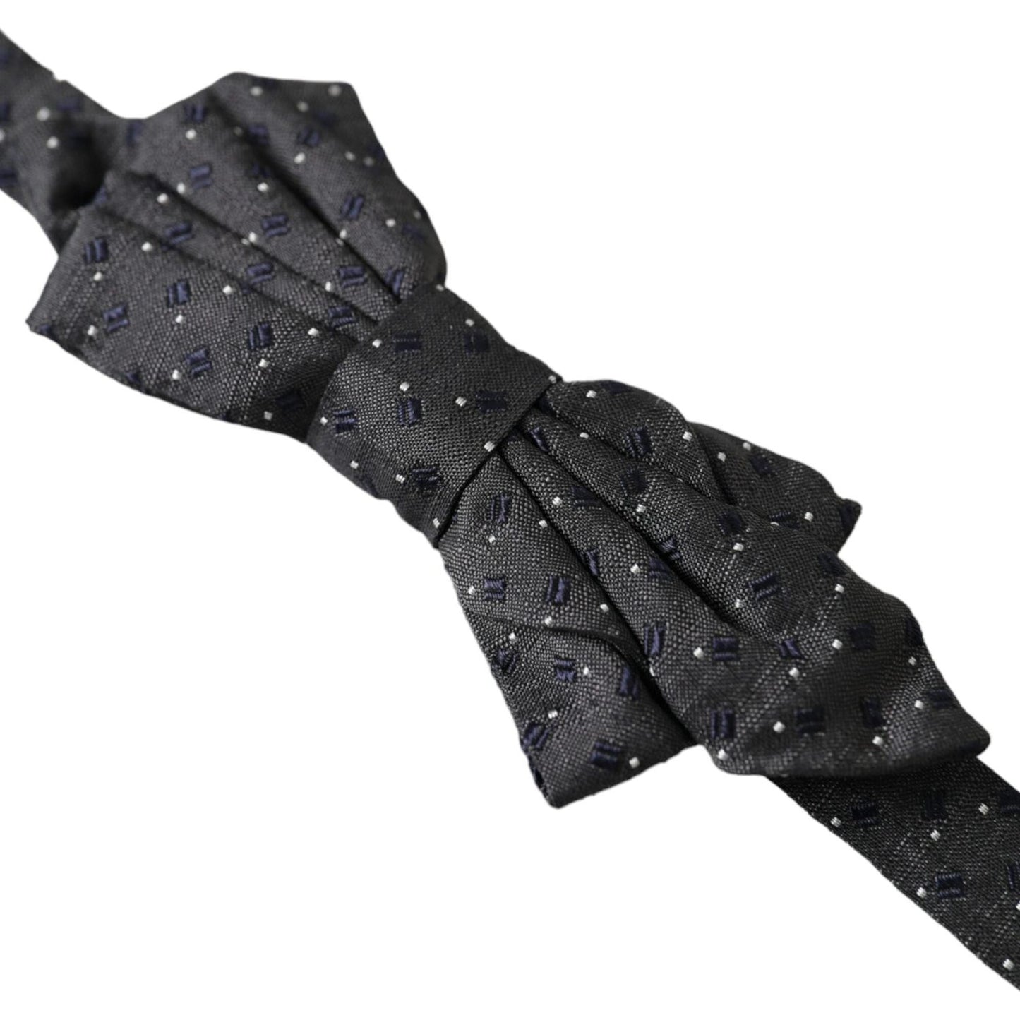 Dolce & Gabbana Black Silk Patterned Adjustable Neck Men Papillon Bow Tie Dolce & Gabbana