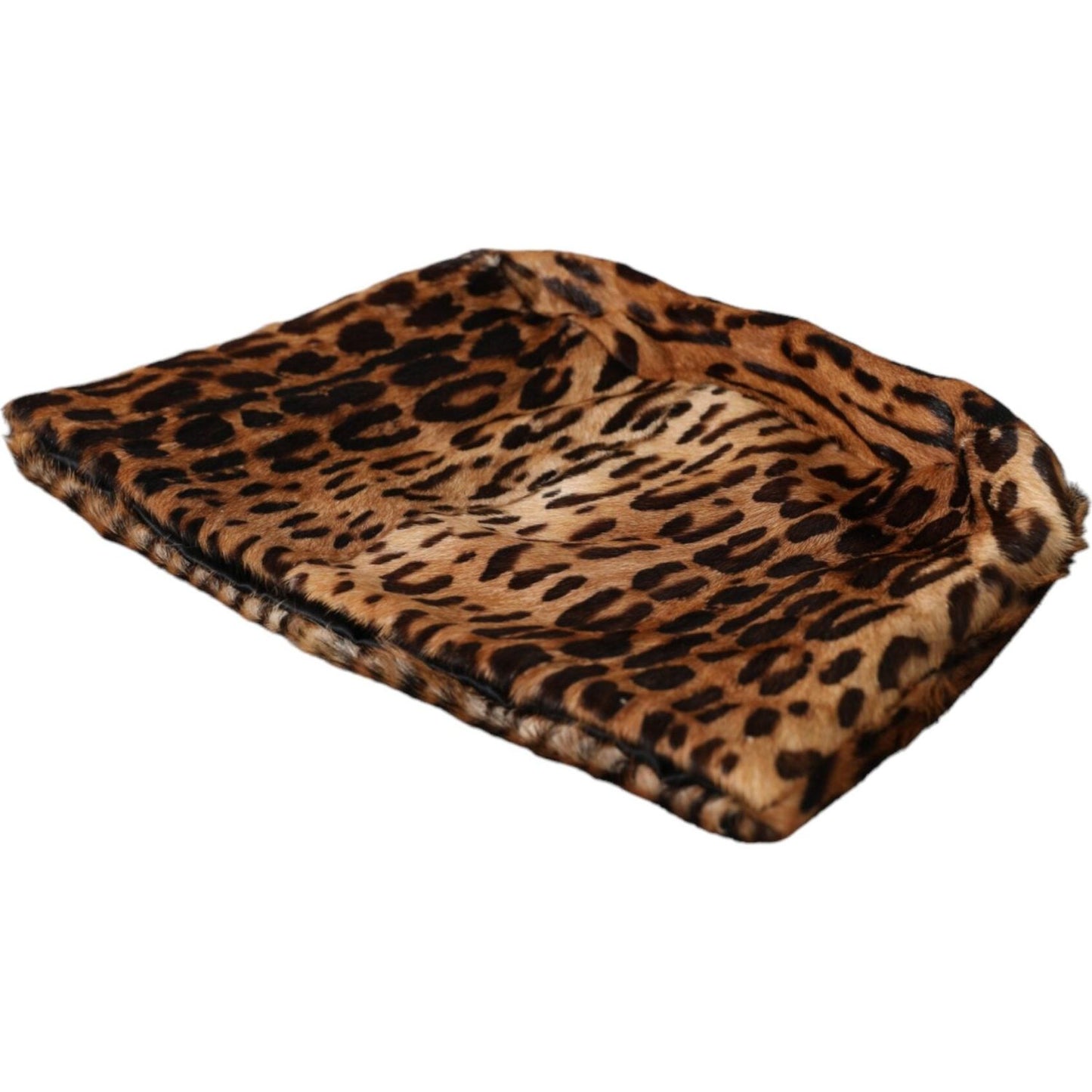 Dolce & Gabbana Brown Leopard Fur Women Bucket Hat Dolce & Gabbana