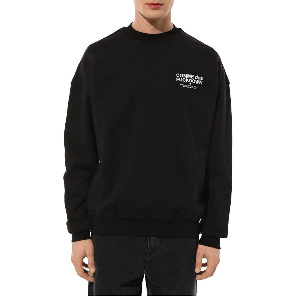 Comme Des Fuckdown Black Cotton Sweater Comme Des Fuckdown