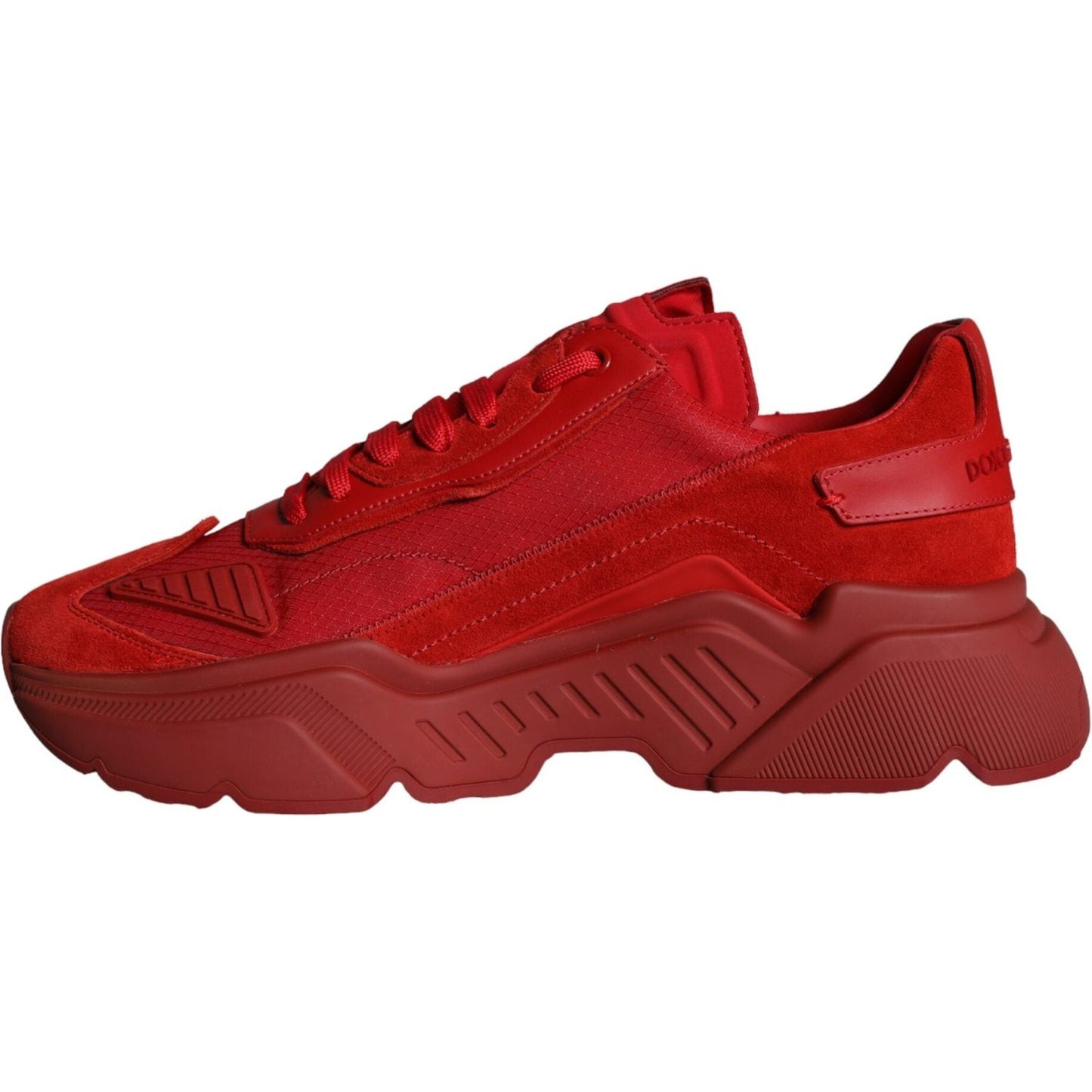 Dolce & Gabbana Red Leather Daymaster Low Top Sneakers Shoes Dolce & Gabbana