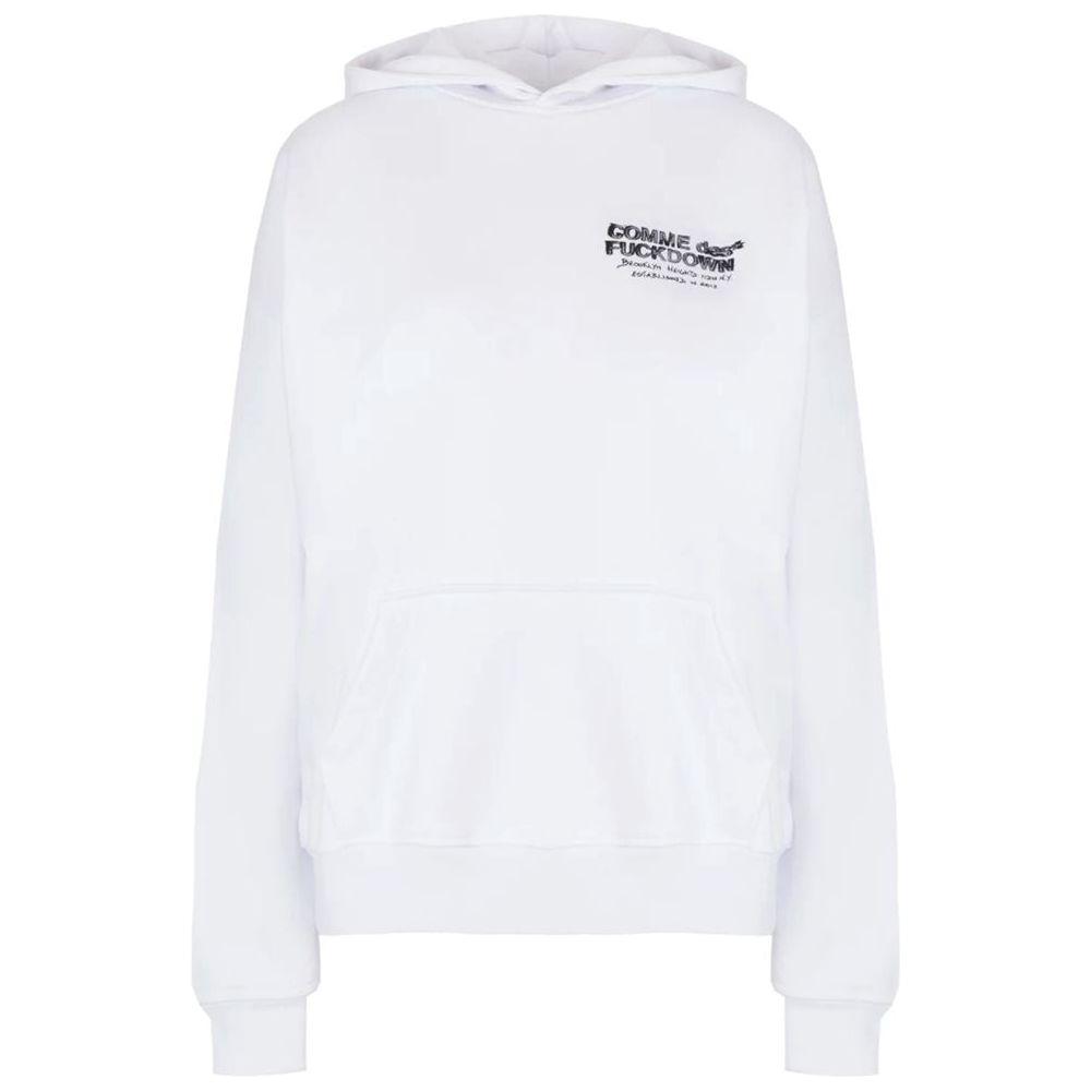 Comme Des Fuckdown White Cotton Sweater Comme Des Fuckdown