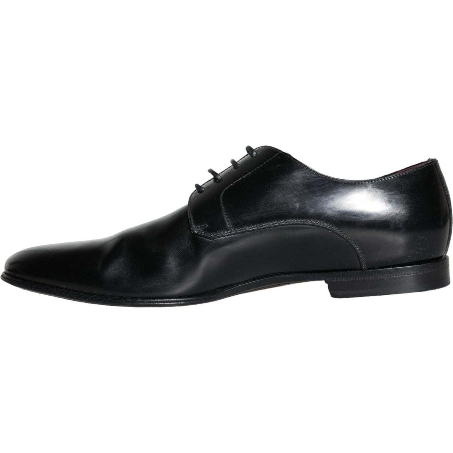 Dolce & Gabbana Black Leather Derby Formal Dress Men Shoes Dolce & Gabbana