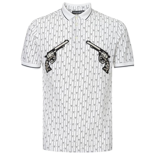 Dolce & Gabbana White Cotton Polo Shirt Dolce & Gabbana