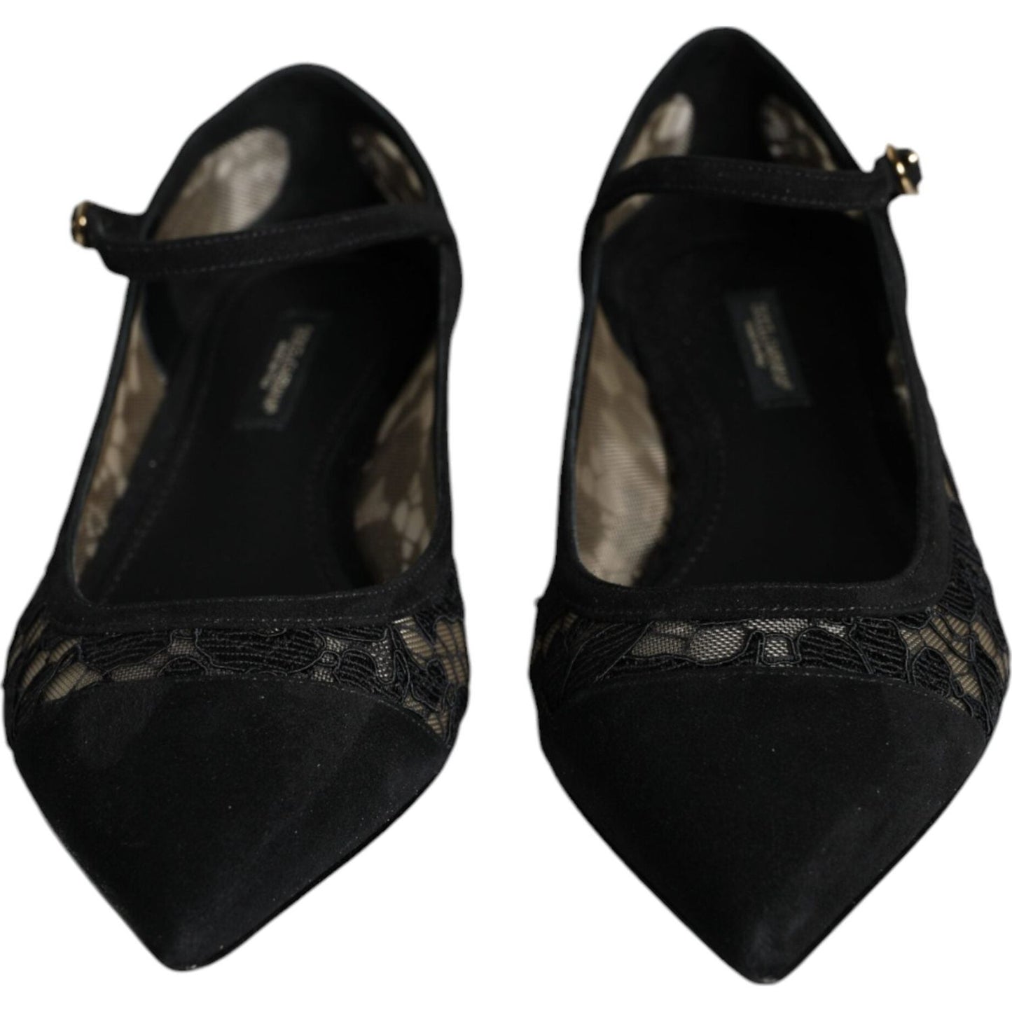 Dolce & Gabbana Black Taormina Lace Bellucci Flats Shoes Dolce & Gabbana