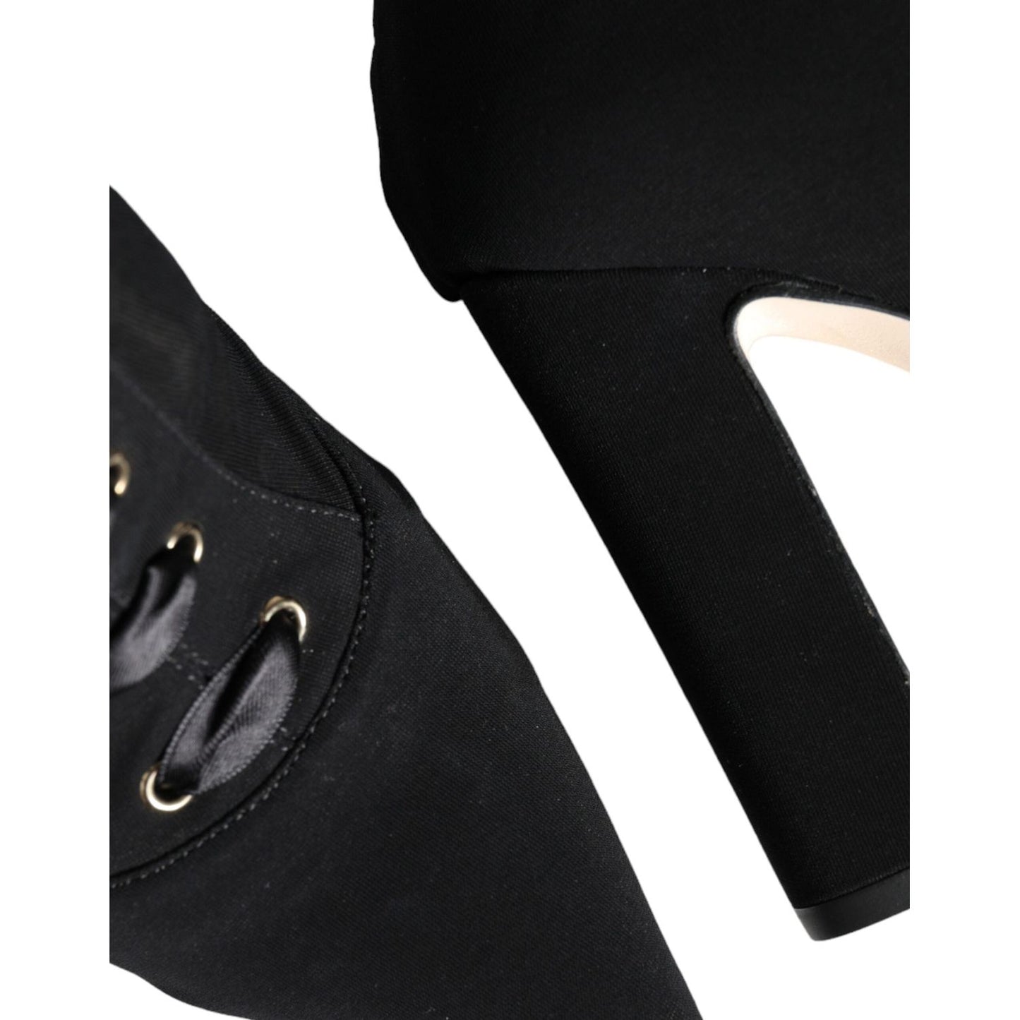 Dolce & Gabbana Black Jersey Stretch Ankle Booties Shoes Dolce & Gabbana