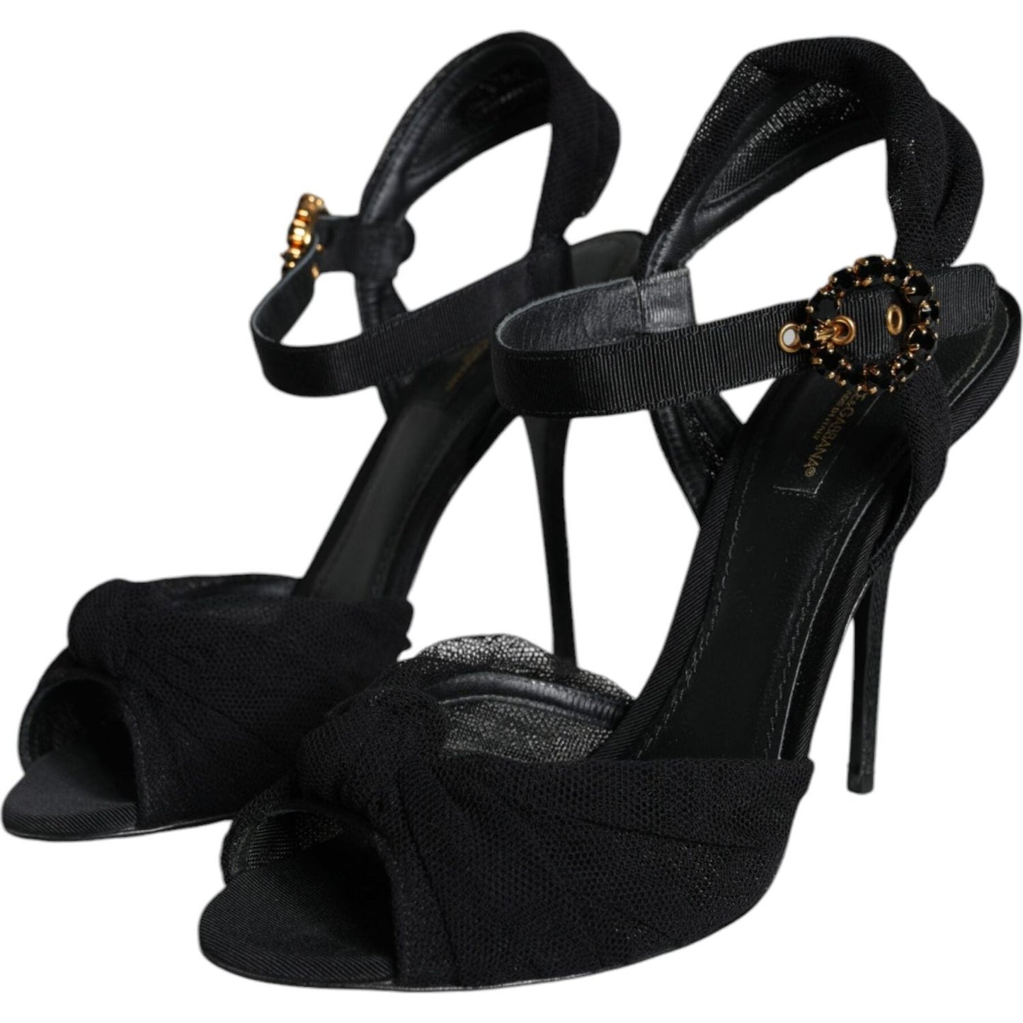 Dolce & Gabbana Black KEIRA Heels Ankle Strap Sandals Shoes Dolce & Gabbana