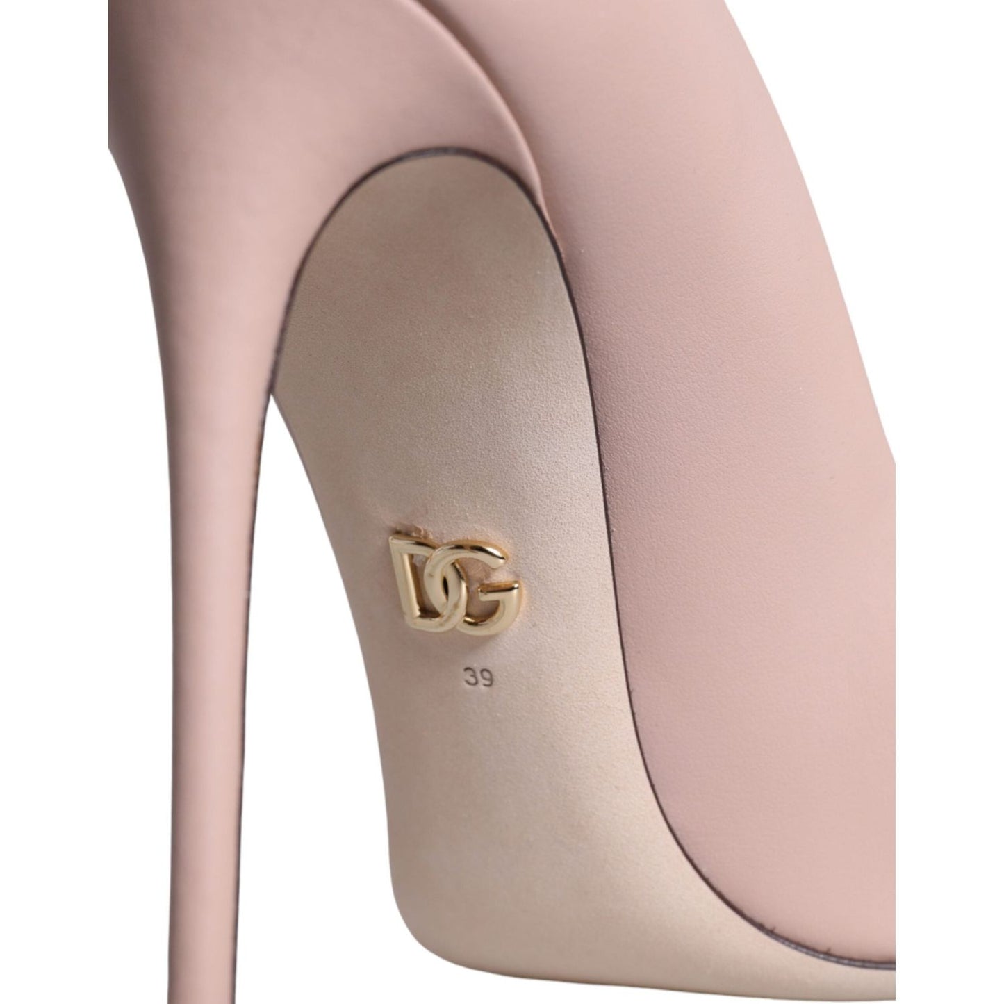 Dolce & Gabbana Beige Leather Stiletto Heels Pumps Shoes Dolce & Gabbana