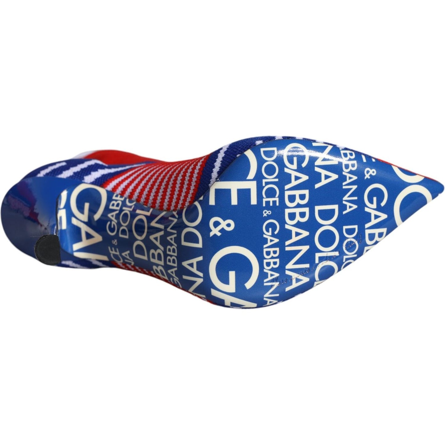 Dolce & Gabbana Red Blue Stretch Sock Style Ankle Boots Logo Shoes Dolce & Gabbana