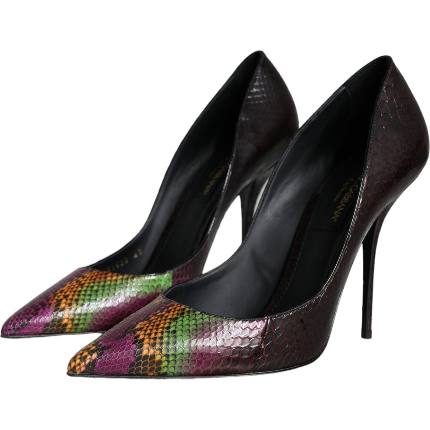 Dolce & Gabbana Multicolor Exotic Leather Heels Pumps Shoes Dolce & Gabbana