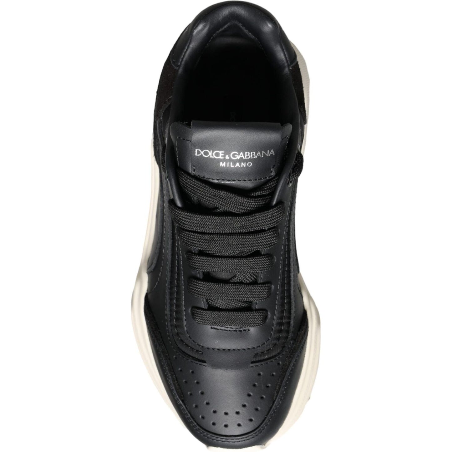 Dolce & Gabbana Black White DAYMASTER Leather Sneakers Shoes Dolce & Gabbana