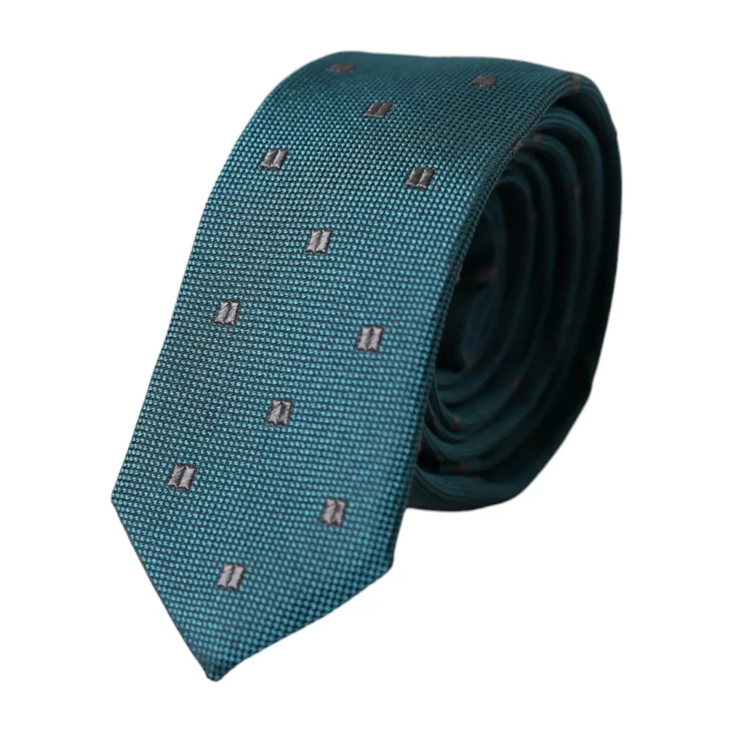 Dolce & Gabbana Green Patterned Silk Adjustable Men Tie Dolce & Gabbana