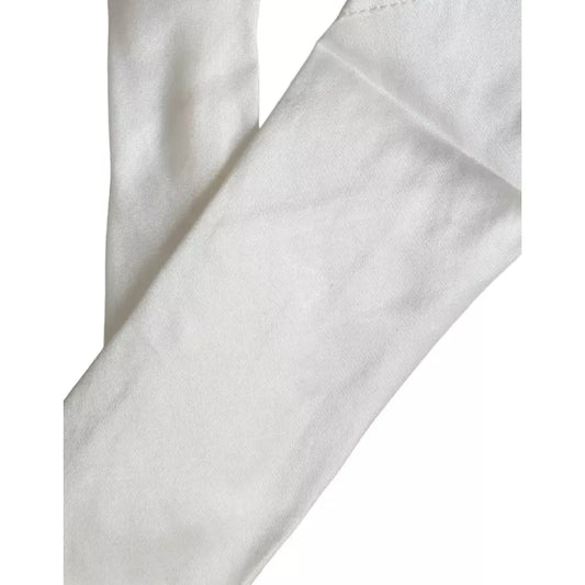 Dolce & Gabbana White 100% Silk Adjustable Necktie Men Bowtie Dolce & Gabbana